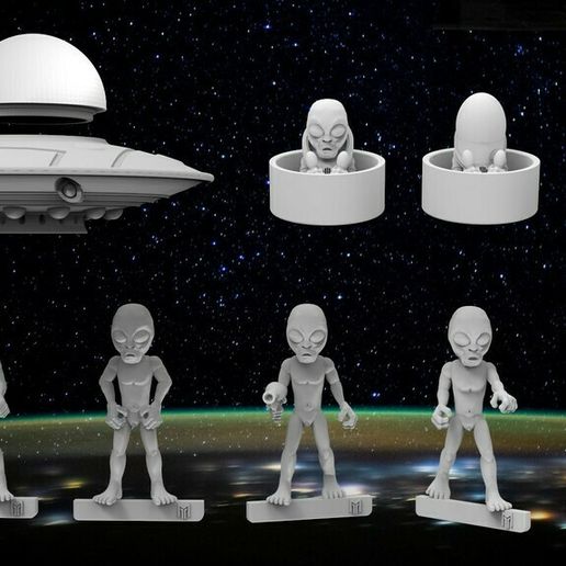 87ac969b-e3e6-43e3-a55f-89b42c4313fb.jpg Grey Alien Wizard - 28mm Miniature