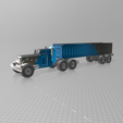 1.png Free STL file American truck with trailer・3D printer design to download