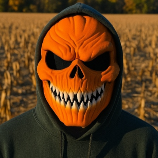 Evil pumpkin mask