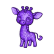 girafee cnc model.obj cartoon giraffe keychain cnc model