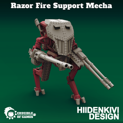 port35.png Download file "Razor" Fire Support Mecha • 3D printer template, Pelicram