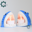 Cobotech-Summer Cute Shark Candle Holder_01.png Sommer Niedlicher Hai