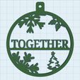 TOGETHER-BALL.jpg CHRISTMAS TREE ORNAMENT WITH THE WORD "TOGETHER". CHRISTMAS TREE ORNAMENT WITH THE WORD "TOGETHER".