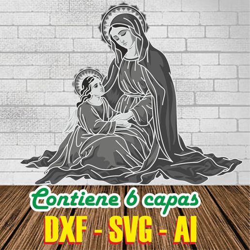 virgin mary picture 3D model