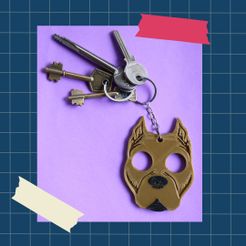 Llavero-autodefensa-pitbull-01.jpg STL file Pitbull self defense key chain・3D print model to download