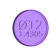 Ø12 1.4305.stl Marker bar material