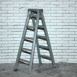 container_scale-1-10-ladder-3d-printing-175151.jpg STL file Scale 1/10 ladder・3D printable model to download