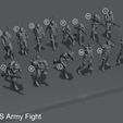 28mm US Army Fight WW1 US Squad - Wargame - 28mm - Files Pre-supported
