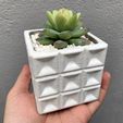 Square-Concrete-Flowerpot-Mould-5.jpg Файл STL Квадратная бетонная форма для цветочного горшка - Включите файл горшка для печати - Вы можете сделать горшки любого размера для ваших растений.・Дизайн 3D-печати для загрузки3D