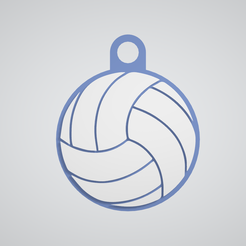 Knipsel.png STL file Keychain - Volleyball・3D print object to download