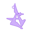 LetterkeyringA.stl 3D Graffiti Keychain "A" - Wildstyle Letter STL for 3D Printing