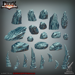 rocks.png 3D file Rocks and pikes・3D printable model to download
