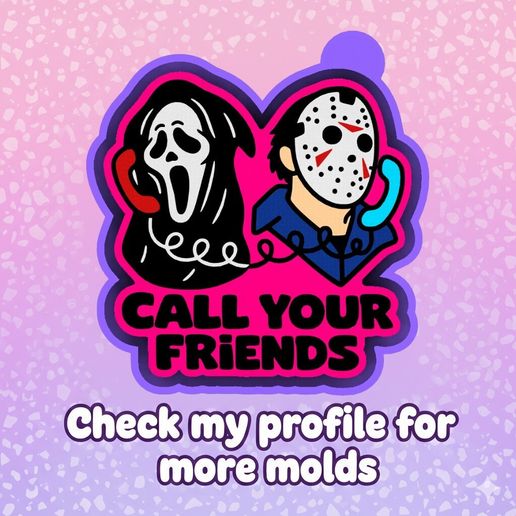 ✨ Ghostface & Jason Call Your Friends – Freshie, Resin & Candle Mold 📞🔪👻✨
