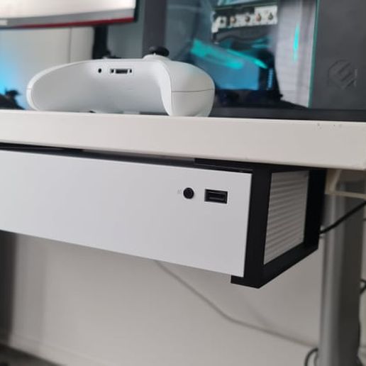 Download STL file Xbox Series S Under Desk Mount • 3D printer model ・ Cults