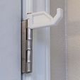 WhiteCoatHookInsld.jpg Coat Hook or Towel Hook for Hinge Pin