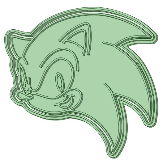 sonic_cara_e.png STL file Sonic cookie cutter face・3D print model to download, osval74