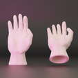 4.png 3d printable headphone holder and wearable sculpted hand 3D print model