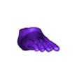 Simian Foot Flat Right 00 01.STL Figma-Compatible Monkey Feet
