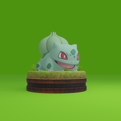 0000.png Archivo STL gratis POKEMON BULBASAUR・Plan imprimible en 3D para descargar