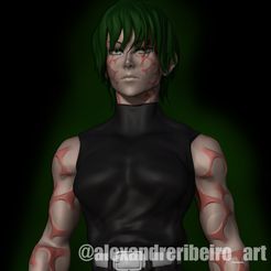 render-3.jpg STL file Maki Zenin - JUJUTSU KAISEN・3D printer design to download
