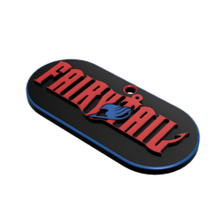 38B.png STL-Datei Schlüsselanhänger/ Schlüsselanhänger Fairy Tail kostenlos・Objekt zum Herunterladen und Drucken in 3D