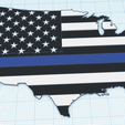 American_Flag_thin_blue_line_-_Tinkercad_screenshot.PNG American Flag Country Shaped