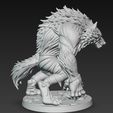 wolf-2.jpg Werewolf, Custom Fantasy / D&D Miniature