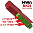 KWA-MK23-Compensator-06.jpg KWA KSC Tokyo Marui MK23 Airsoft Replica Hand Cannon H&K Big Gun Tactical Compensator Comp