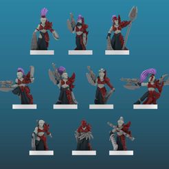 group-2.jpg 3D-Datei Winzige böse heidnische Weltraum-Elfen-Gladiatoren・3D-Drucker-Vorlage zum herunterladen