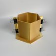 IMG_1690.jpg Hexagon Mold Housing, Mold Frame, Silcone Mold Container - 28 Files