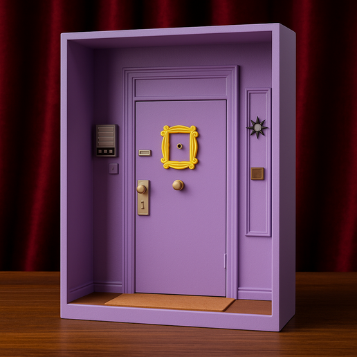 Friends TV Show Monica's Door Model Keyholder - 3D model önizlemesi