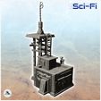 1.jpg Transmission station with long distance antenna and communication cabin (10) - Future Sci-Fi SF Zombie plague Post apocalyptique Terrain Tabletop Scifi