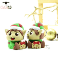 Cutie3D-Christmas Elf Keycap Fidget Clicker Keychain_10.png Cutie3D Christmas Elf Keycap Fidget Clicker Keychain - симпатичный брелок для рюкзака
