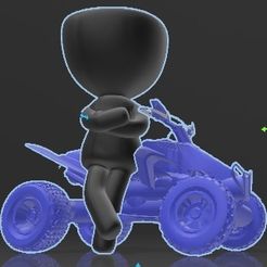 Robert Moto ATV Cuatrimoto.jpg Download STL file Robert plant - ATV ATV Biker Motorcycle ATV - split - merged • 3D printer model, henryestuardogm