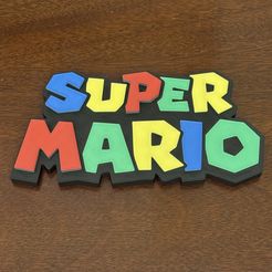SUPER MARIO Logo Display by MANIACMANCAVE3D