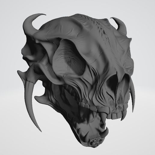Calavera skull con cuernos