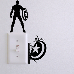 2022_05_29-11_22_29.png STL file Captain America wall art - light switch decoration - silhouette - 2D・3D printable model to download