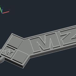 Bez tytułu.jpg MZ Motor Bike Keychain 3D emblem