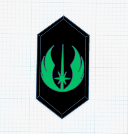 Mandalorian Jedi Chest Diamond 3D model