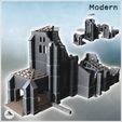 1-PREM.jpg Ruined Spanish-style stone church with large corner buttresses and exposed wooden framework (19) - Modern WW2 WW1 World War Diaroma Wargaming RPG Mini Hobby
