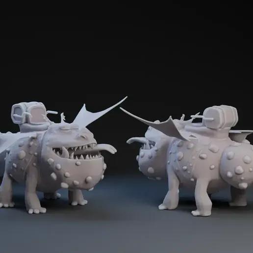 🐉 Meatlug – How to Train Your Dragon 3D Printable Figure - 3D model önizlemesi