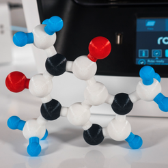 Capture d’écran 2017-11-23 à 15.52.53.png Multi-Color Caffeine Molecule Model