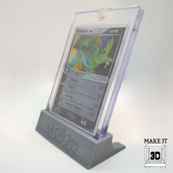 272752b412a61c20b6974e6c5fc8e4751685001613295.jpg STL-Datei Kartenständer - passend zum Ultra Pro One Touch 35pt Magnetgehäuse für die Auslage・Modell zum Herunterladen und 3D-Drucken