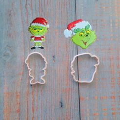 WhatsApp-Image-2022-12-09-at-10.19.40.jpg STL-Datei 2 Keksausstecher, GRINCH-Silhouetten・Modell zum Herunterladen und 3D-Drucken