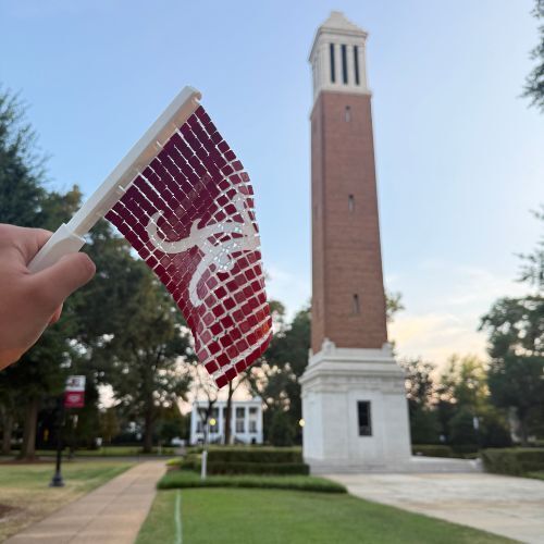 Alabama-Articulated-Flag.jpg Drapeau Alabama Crimson Tide Script A, impression en place, flexible
