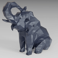 06.png Low poly elephant