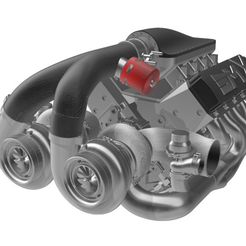SMX-TT.png STL file SMX Twin Turbo 481 drag engine・3D printer model to download