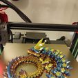 Kristalldrache, bewegliches Flexi-Wackeltier, Druck an Ort und Stelle, Fantasy