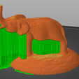 Elefante-prusa-slicer.png Elephant with Voronoi Pattern.