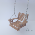 PORCH-SWING-SINGLE-2.png Porch Swing Miniature Furniture for Dollhouse |  Dollhouse Porch Furniture, Miniature Porch Swing, Half Scale Porch Swing